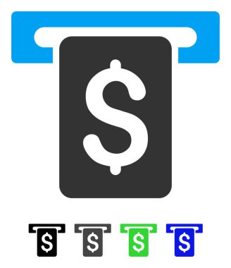 Geri nakit düz simgesi