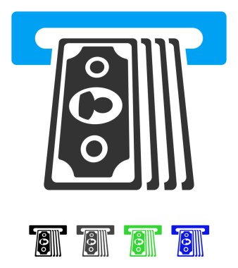 Bankamatiğe Terminal düz simgesi