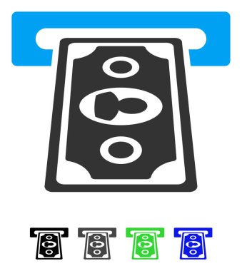 Bankamatiğe Terminal düz simgesi