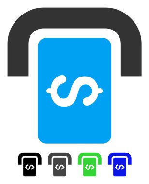 Bankamatiğe Terminal düz simgesi