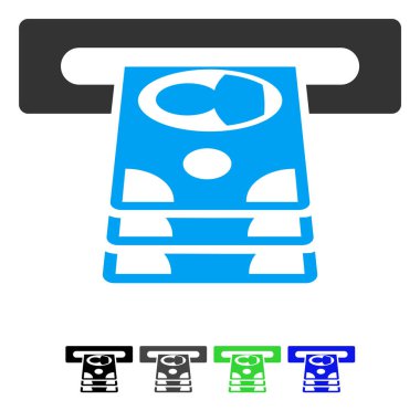 Bankamatiğe düz simgesi