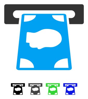 Bankamatiğe düz simgesi