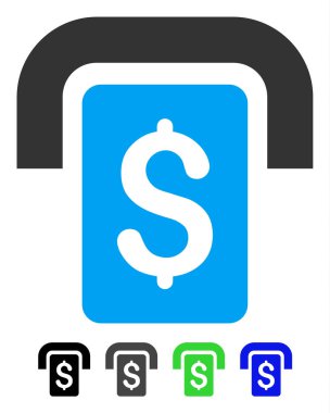 Bankamatiğe düz simgesi