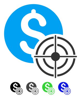 iş hedef düz simgesini