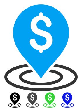 Doları düz simgesi yerleştir