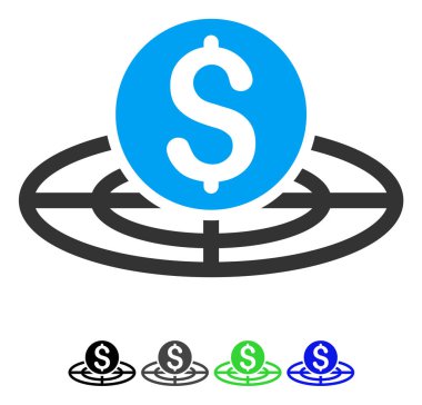 Para artı düz simgesi