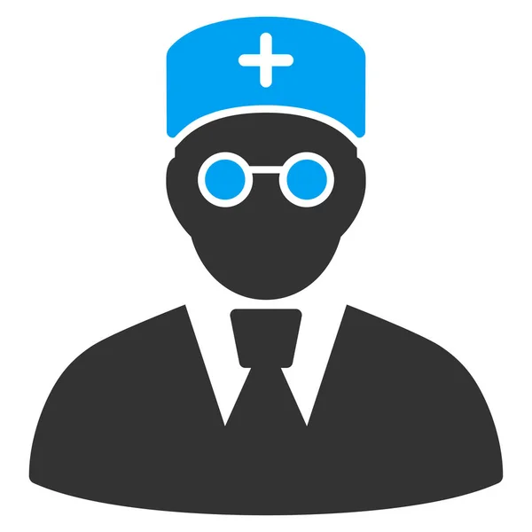 Doctor icono plano — Vector de stock