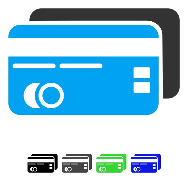 Tarjetas bancarias Flat Icon — Vector de stock