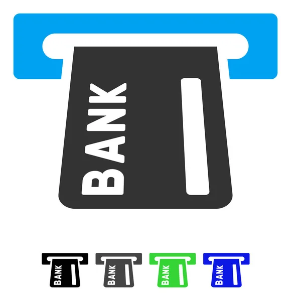 Banki Atm lapos ikon — Stock Vector