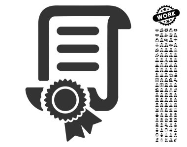 Sertifikalı İş Bonus ile kaydırma belge simgesi