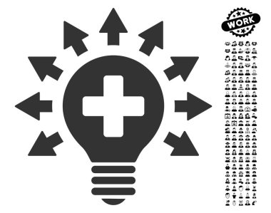 Dezenfeksiyon lamba simgesiyle profesyonel Bonus