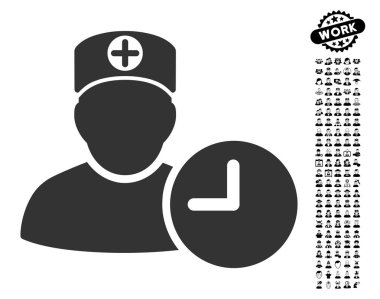 Erkekler Bonus ile doktor zamanlama Saat simgesi