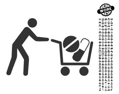 Alışveriş sepeti simgesini iş Bonus ile uyuşturucu