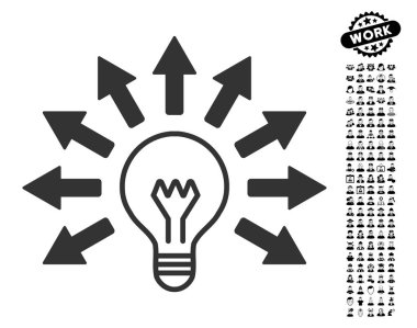 Profesyonel Bonus ile elektrik ışığı simgesi