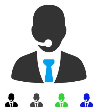 Çağrı merkezi Yöneticisi düz simgesi