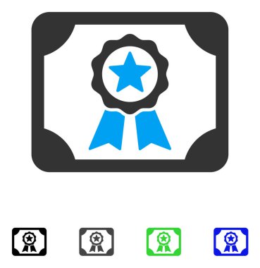 Sertifika Düz Simgesi