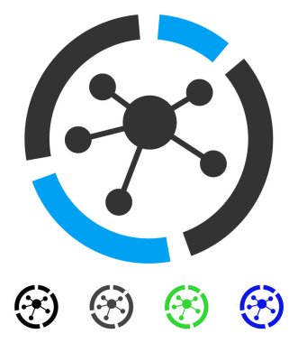 Bağlantıları diyagramını düz simgesi