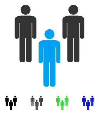 İnsanlar topluluk düz simgesi