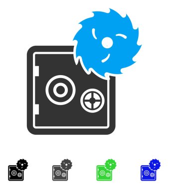 Güvenli Hacking hırsızlık düz simgesi