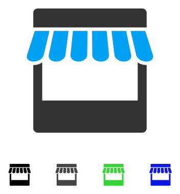 Mağaza düz simgesi