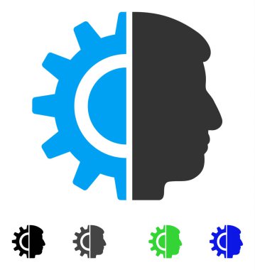 Android robot düz simgesi