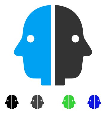 Çift yüzlü düz simgesi