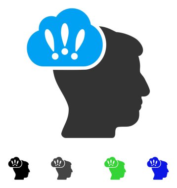 Sorun beyin fırtınası düz simgesi