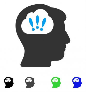 Sorun beyin fırtınası düz simgesi