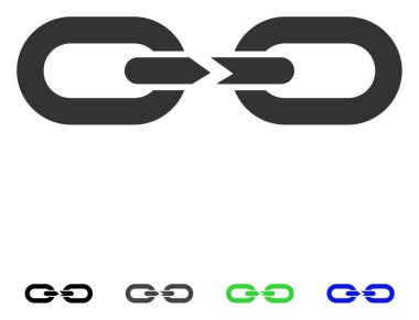 Zinciri ara düz simgesi