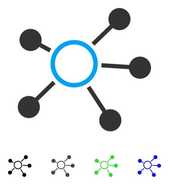 Bağlantıları düz simgesi