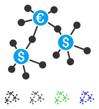 Mali ağlar düz simgesi