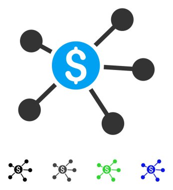 Doları bağlantılar düz simgesi