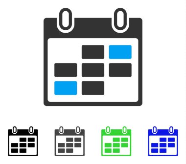 Takvim gün düz simgesini