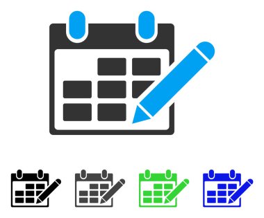 Takvim tablo düz simge Düzenle