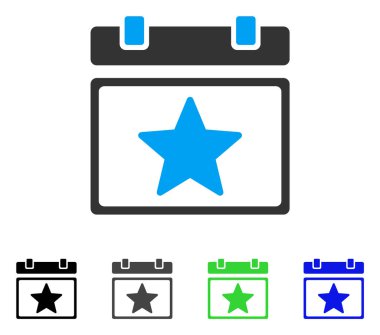 Favoriler takvim sayfa düz simgesini