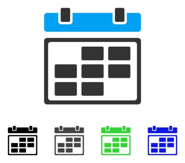 Ay takvimi düz simgesi