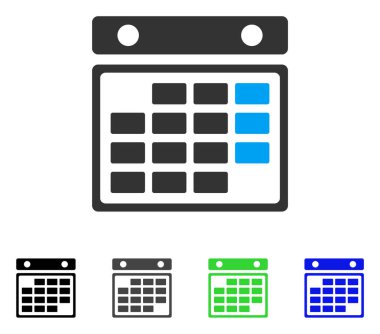 Ay takvimi düz simgesi