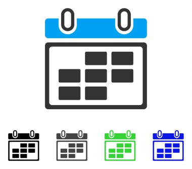 Ay takvimi düz simgesi