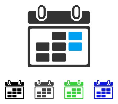 Ay takvimi düz simgesi