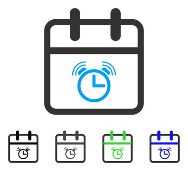 Alarm gün düz simgesi