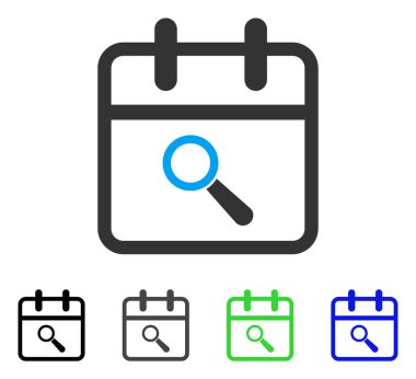 Denetim gün düz simgesi