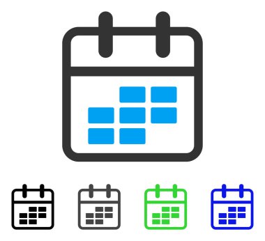 Takvim ay düz simgesi