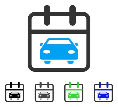 Araba gün düz simgesi