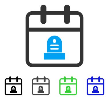 Mezarlık anıt gün düz simgesi