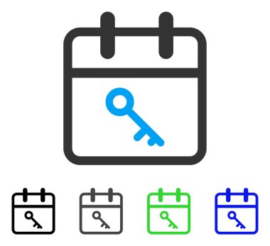 Güvenlik gün düz simgesi