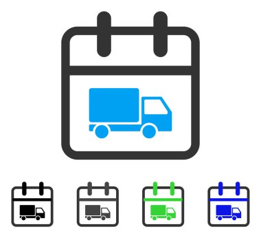 Nakliye gün düz simgesi