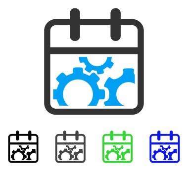 Teknik gün düz simgesi