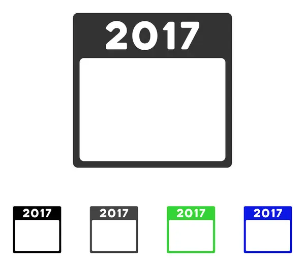 2017 roku kalendarz ikona szablonu płaskie — Wektor stockowy
