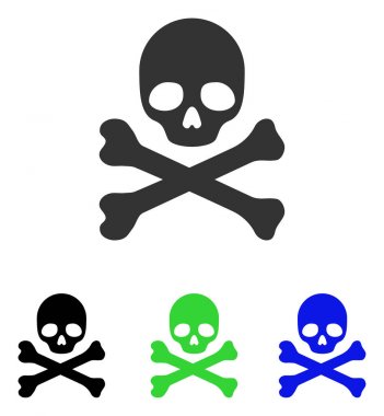 Ölüm düz vektör simgesi