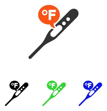 Fahrenheit sıcaklık düz vektör simgesi